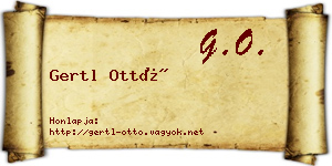 Gertl Ottó névjegykártya