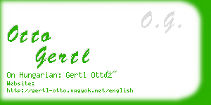 otto gertl business card